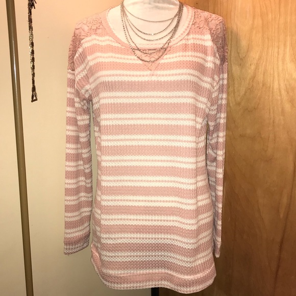 NWT Como Blu French Terry Striped Top - Back to School - Comfy Casual Fall - M L - Picture 12 of 16